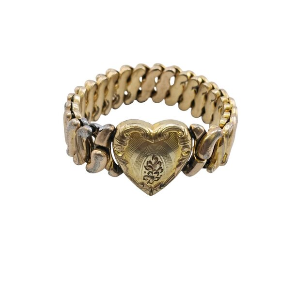 Vintage Phoenix WWII Sweetheart Expansion Bracelet Heart Design (A7764) - Picture 5 of 7